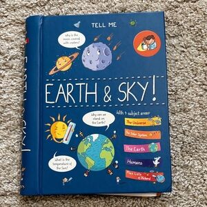 Tell Me Earth & Sky Kids Learning Book - Blue